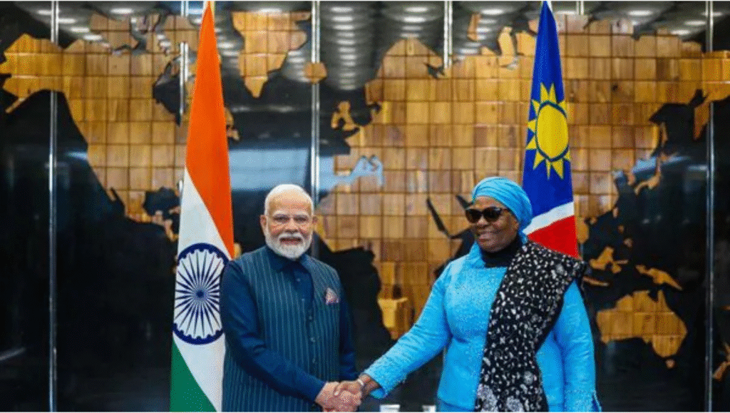 PM Modi receives Namibia’s highest honour, the Order of the Most Ancient Welwitschia Mirabilis, strengthening strategic bilateral ties.
