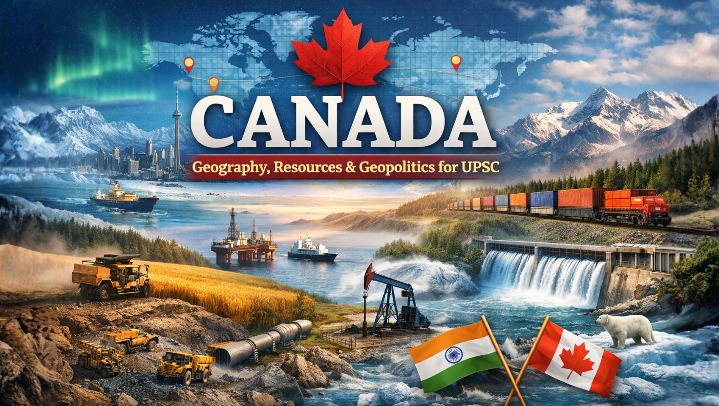 Canada: Geography, Resources and Geopolitics for UPSC