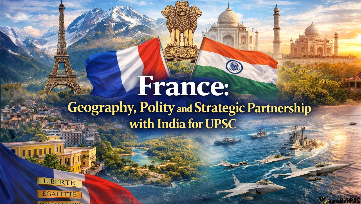 France: Geography, Polity and Strategic Partnership with India for UPSC