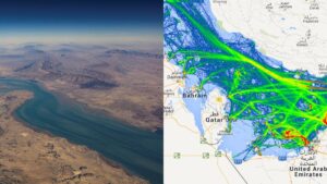 Satellite images reveal massive tanker jam in Strait of Hormuz
