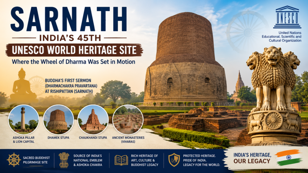 Sarnath Becomes India's 45th UNESCO World Heritage Site
