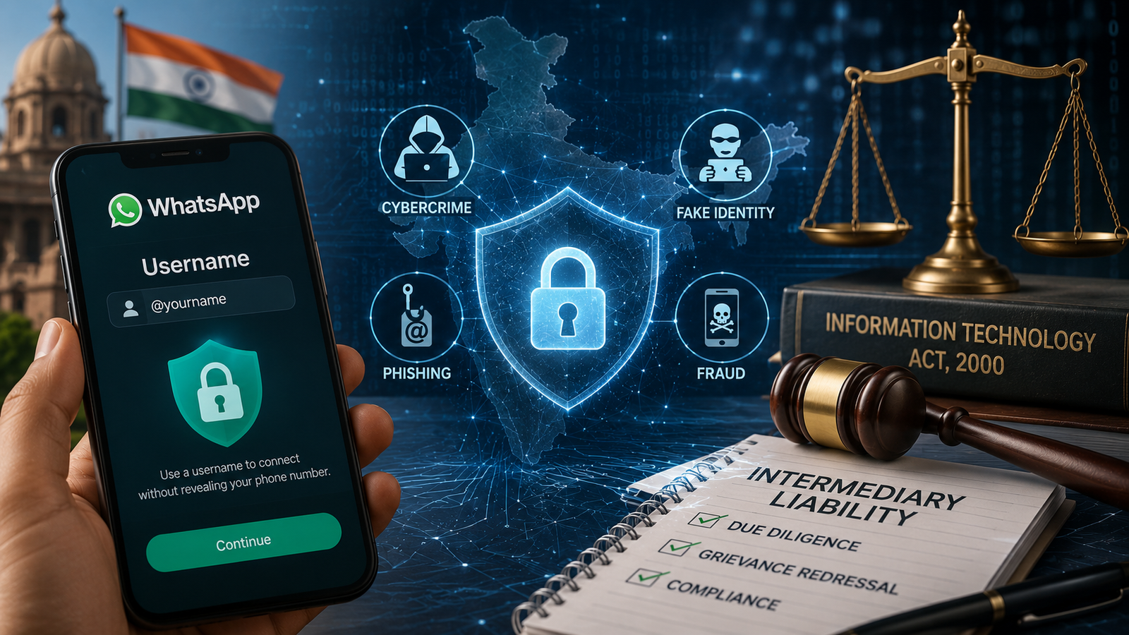 WhatsApp Usernames, Cybercrime and Privacy: Understanding India’s Intermediary Liability Framework
