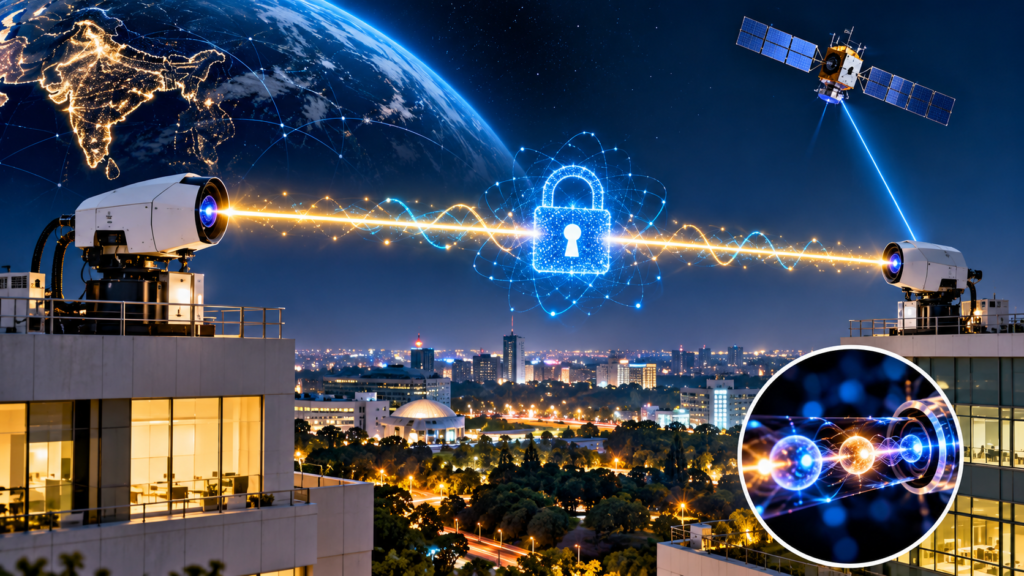 India’s First 5.56 km Free-Space Quantum Key Distribution Link
