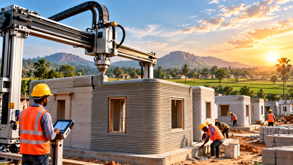 3D Concrete-Printed Rural Housing: Andhra Pradesh Launches India’s First PMAY-G Pilot